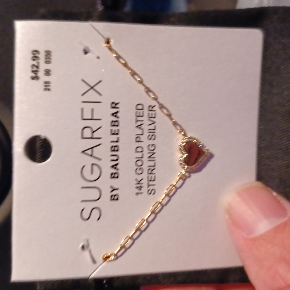 14kt over sterling silver necklace - Picture 4 of 5